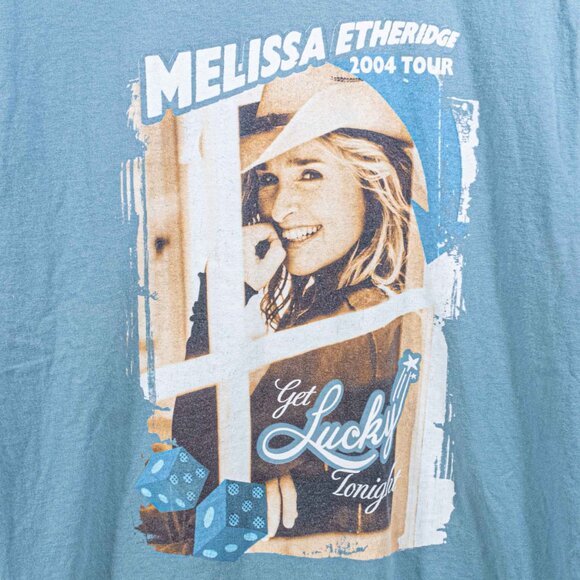 2004 Melissa Etheridge Get Lucky Tonight Tour T-Shirt Medium Y2K Band Music - Picture 4 of 7